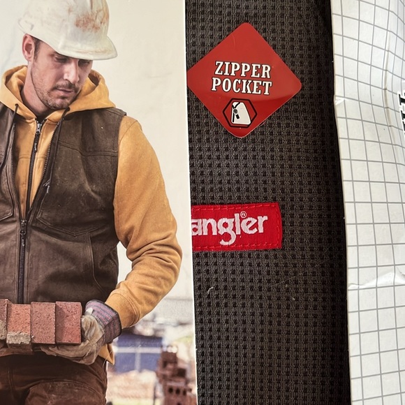 Wrangler Men’s Heavyweight Thermal Top Grey Size Medium New in Package - Picture 3 of 3